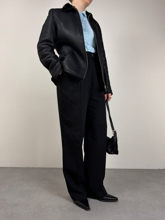 Shearling vintage made in Italy color nero