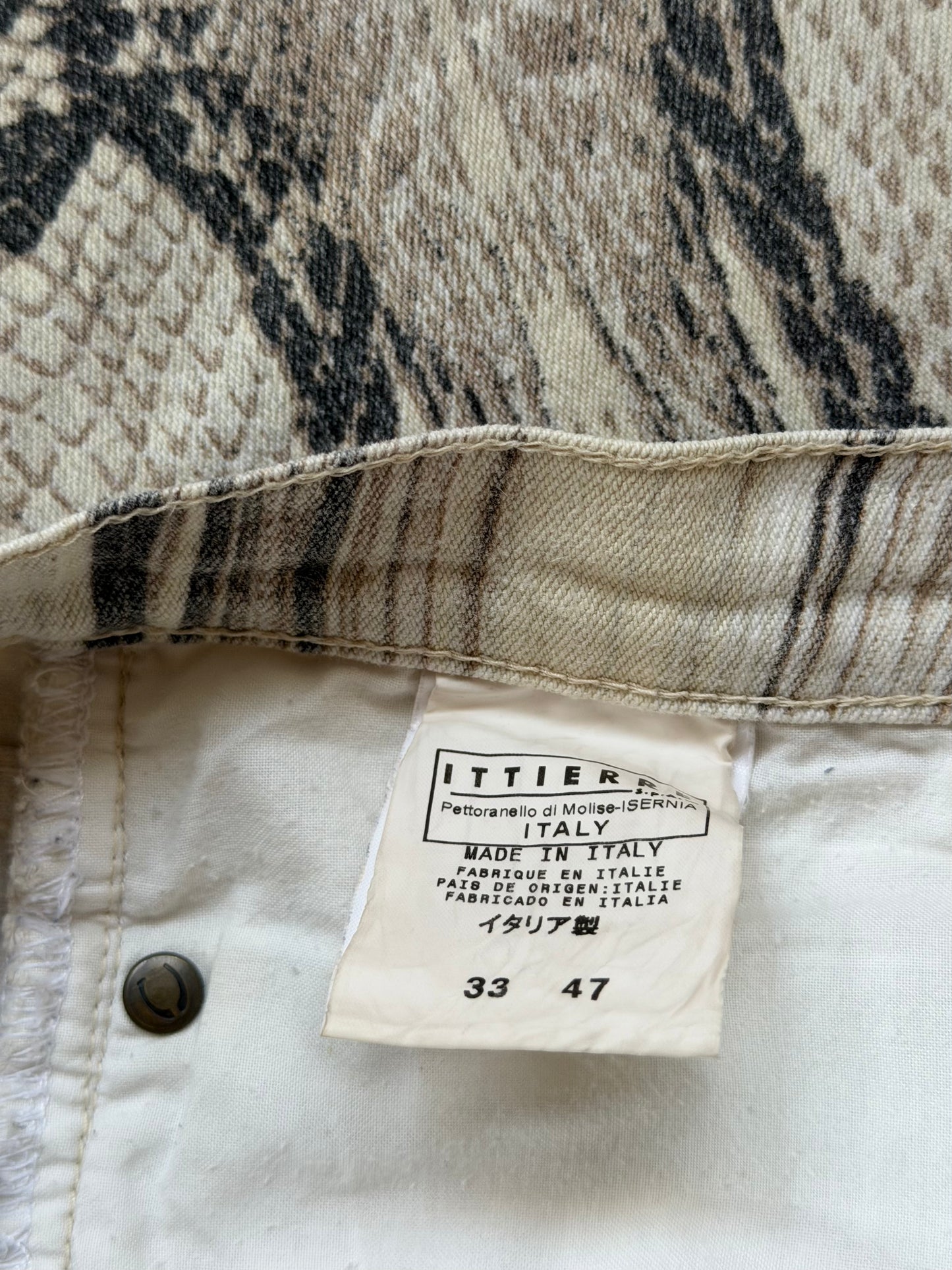 Just Cavalli pantaloni a fantasia pitonata astratta