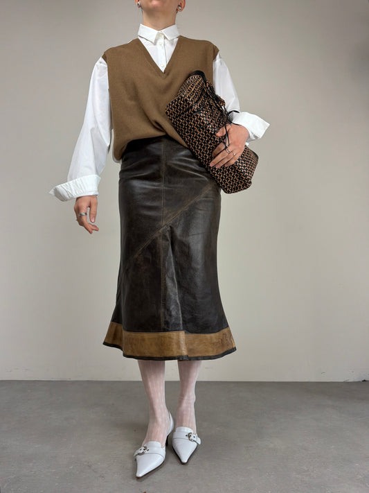 N°21 camicia effetto gilet in cotone e lana