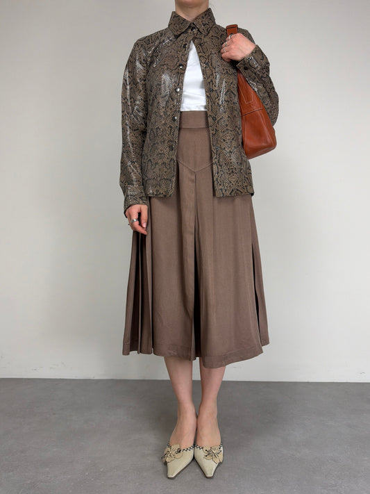 Gonna ampia vintage in cotone e viscosa