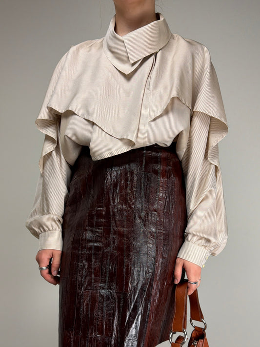 Blusa vintage in pura seta