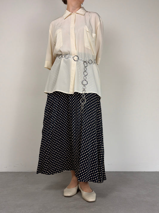 Camicetta vintage sartoriale in pura seta