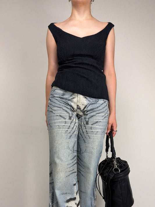 JIL SANDER top in misto seta