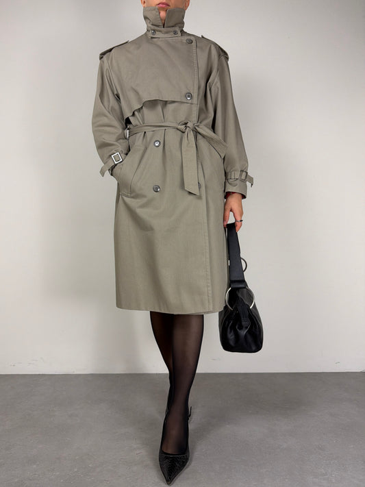 Trench vintage in misto cotone