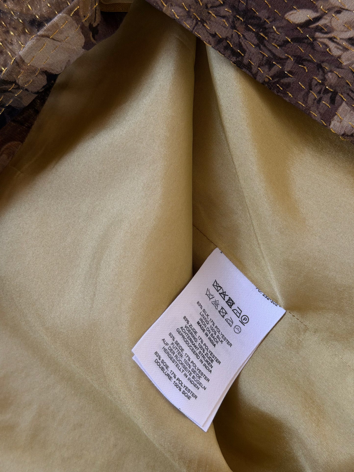 DRIES VAN NOTEN gonna in seta