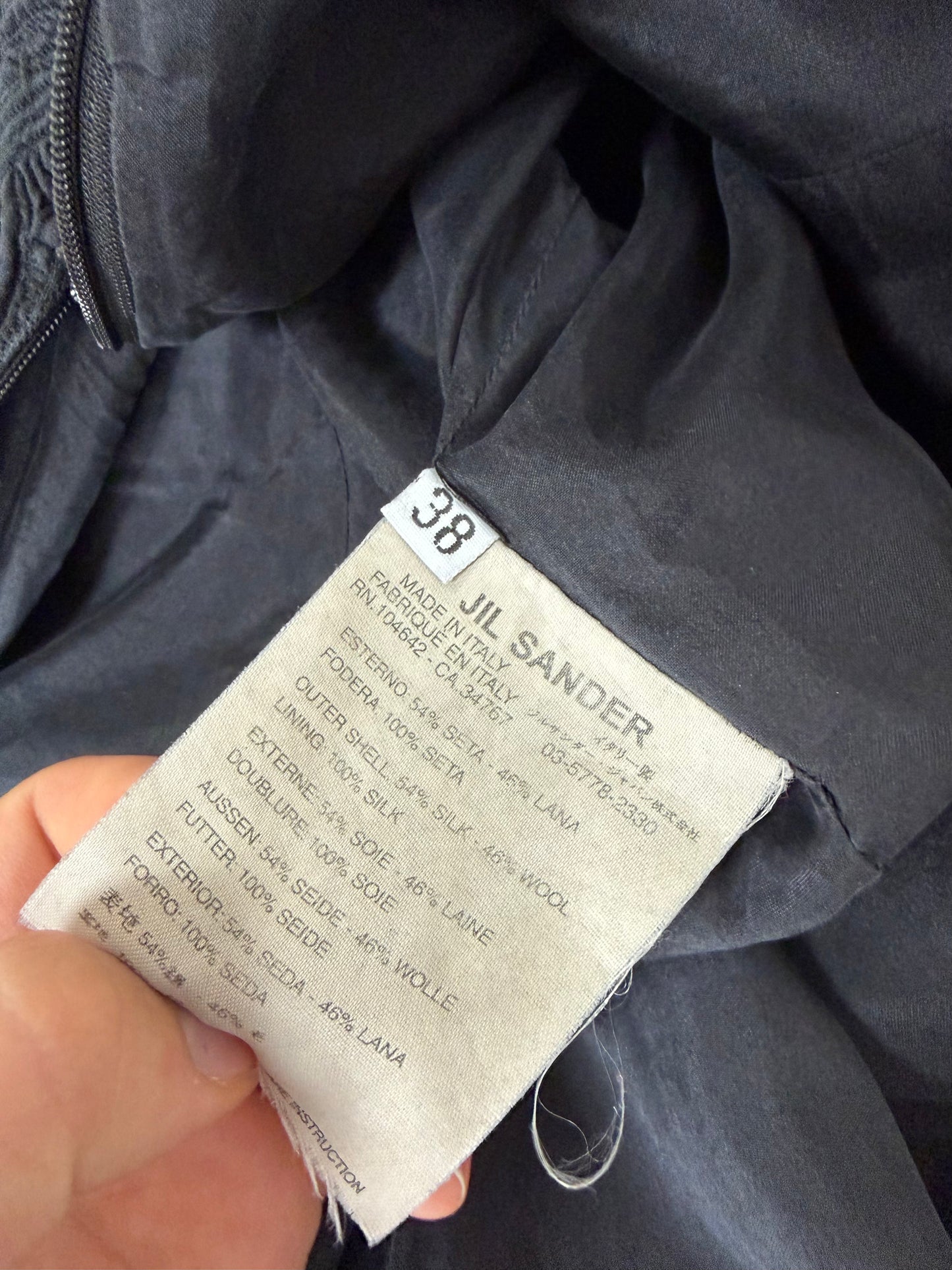JIL SANDER top in misto seta