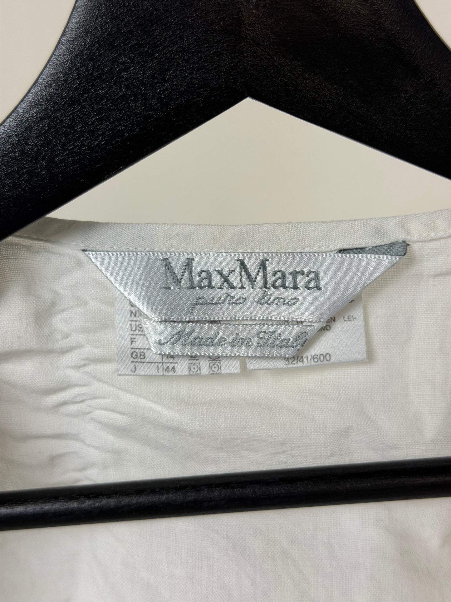 MAX MARA camicetta in lino dallo stile orientale