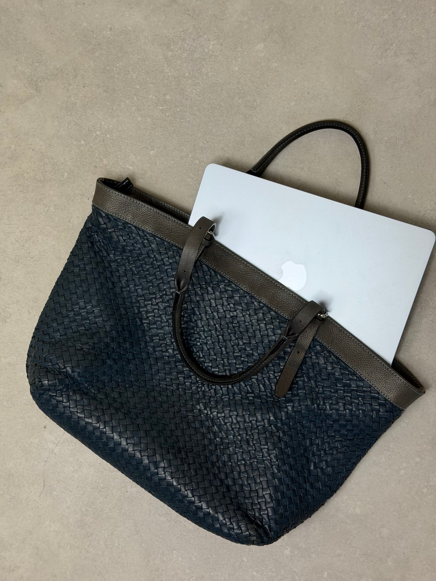 Borsa in vera pelle intrecciata made in Italy
