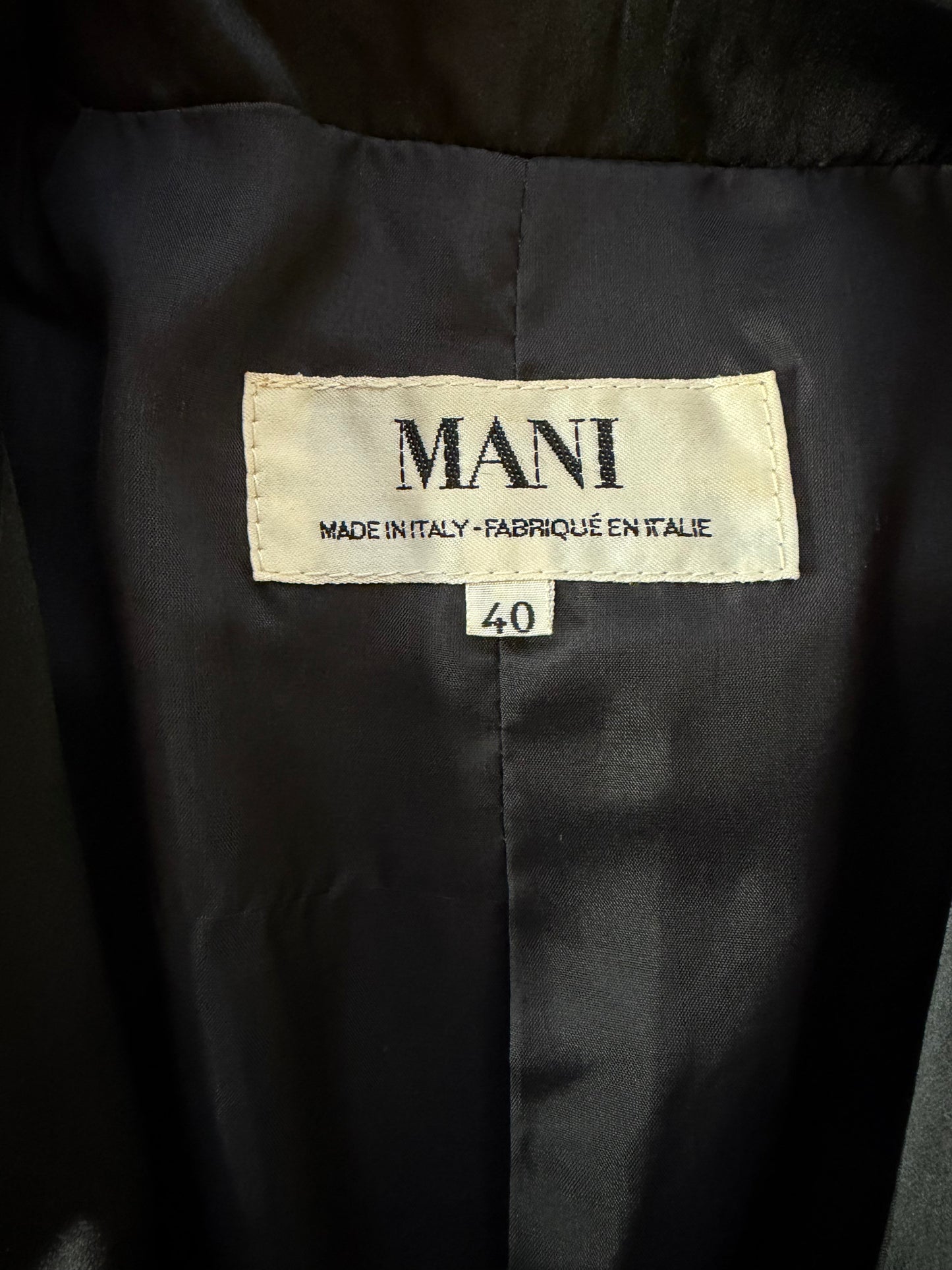 Blazer Giorgio Armani linea Mani in velluto nero