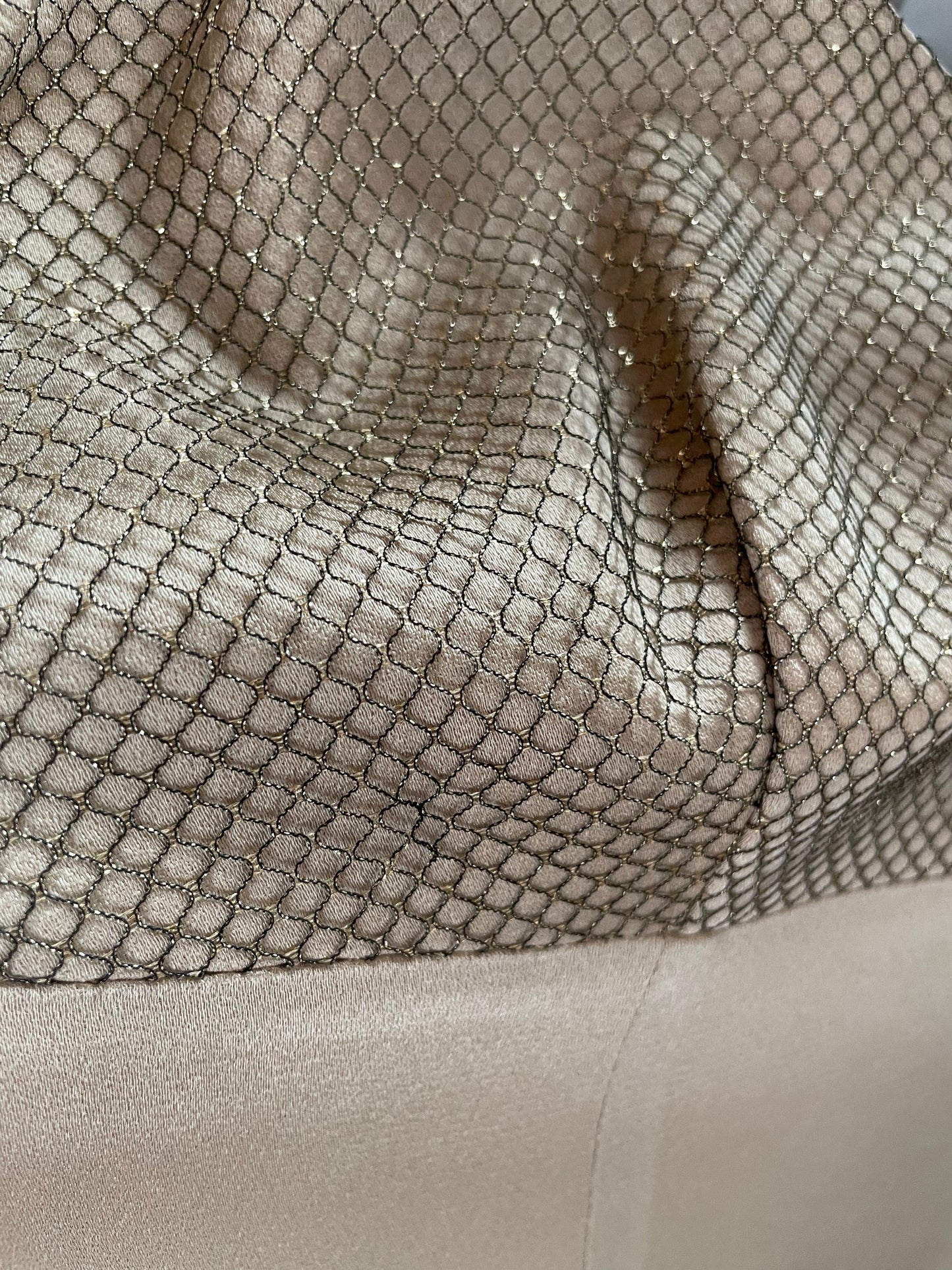 Abito lungo in cady oro