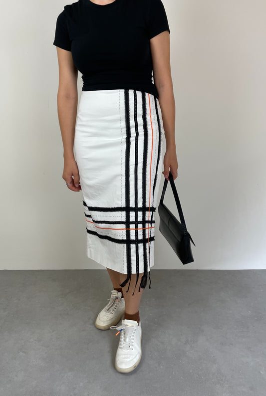 Midi cotton skirt