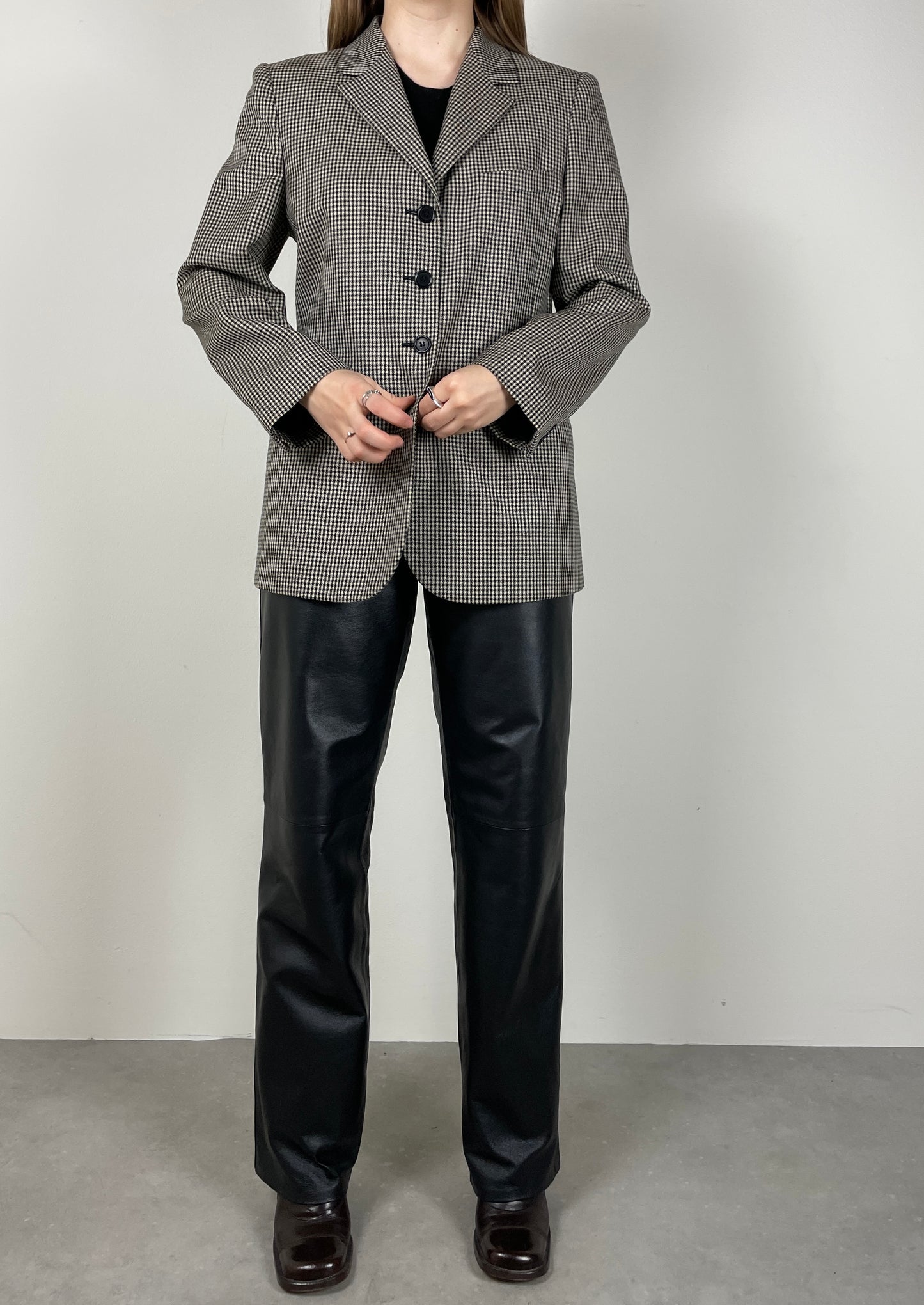 Pied de poule wool blazer