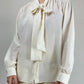 Camicia vintage in seta con collo lavallière