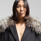 Cappotto in lana e cashmere con collo di volpe