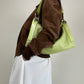 Borsa in vera pelle verde pastello