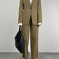 Completo vintage Made in Italy in misto lana gessato