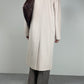 Cappotto in beaver di lana angora e cashmere color cipria