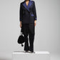 Blazer smoking vintage in lana blu