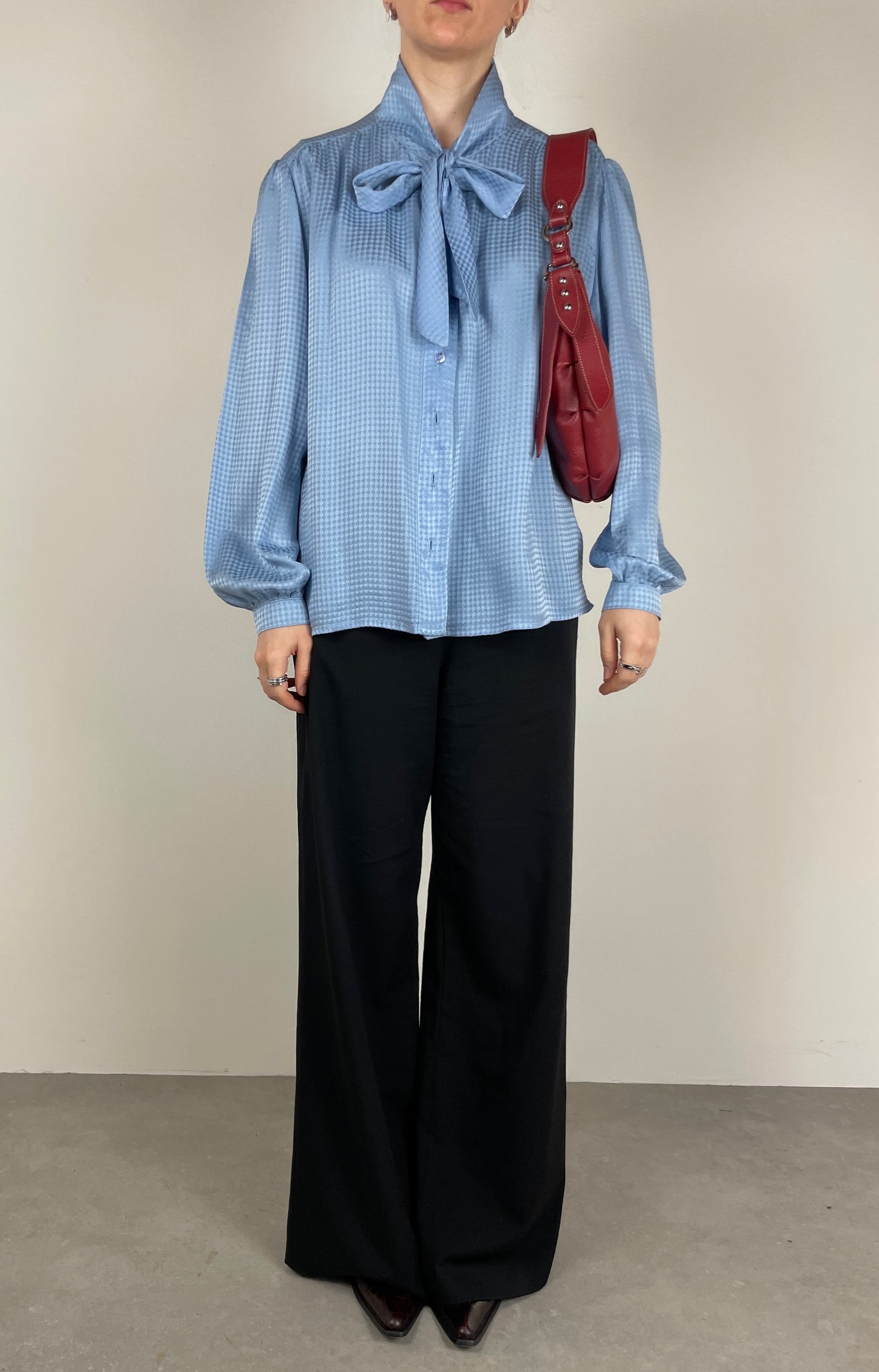 Light blue silk blouse