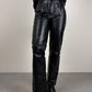 Pantalone vintage in vera pelle neri