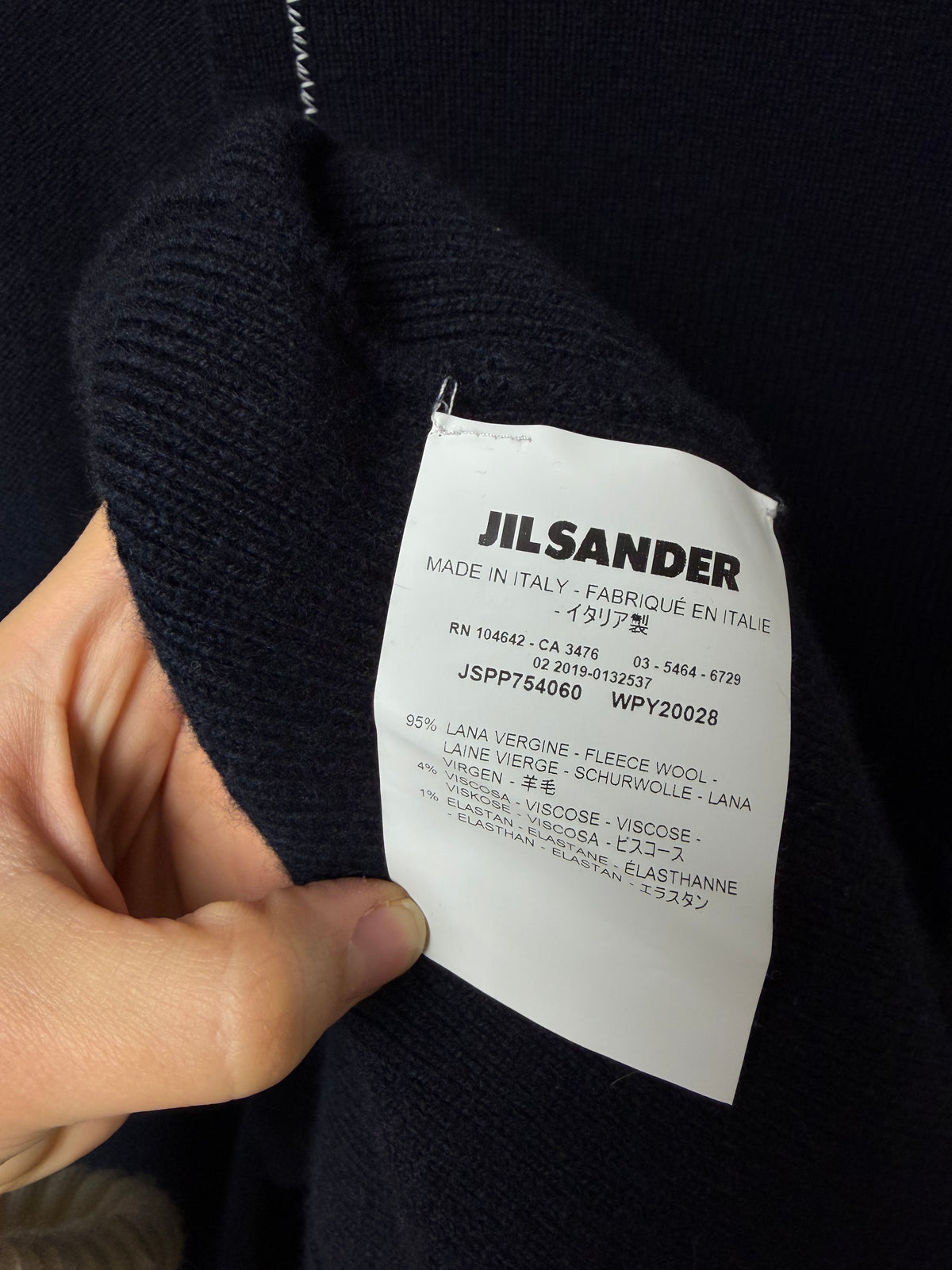 JIL SANDER abito tunica in lana blu