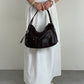 Borsa vintage in vera pelle marrone