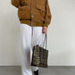 Giacca vintage in vera pelle scamosciata