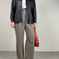 Giacca minimal in vera pelle nera