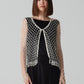 Cardigan all’uncinetto con perline