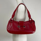 Borsa in vera pelle rossa