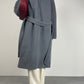Cappotto in beaver di pura lana vergine color grigio