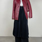 Burgundy leather jacket