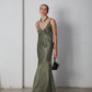 Borsetta vintage in raso con fiore