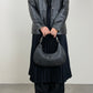 Black hobo leather bag