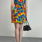 Abitino vintage anni ‘70 in cotone floreale con fiocchi