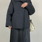 MAX MARA giacca in drap di lana e angora doppiato