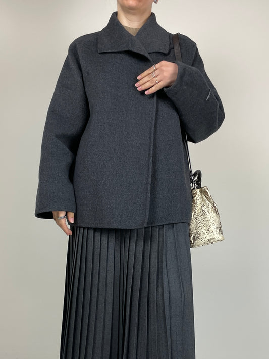 MAX MARA giacca in drap di lana e angora doppiato