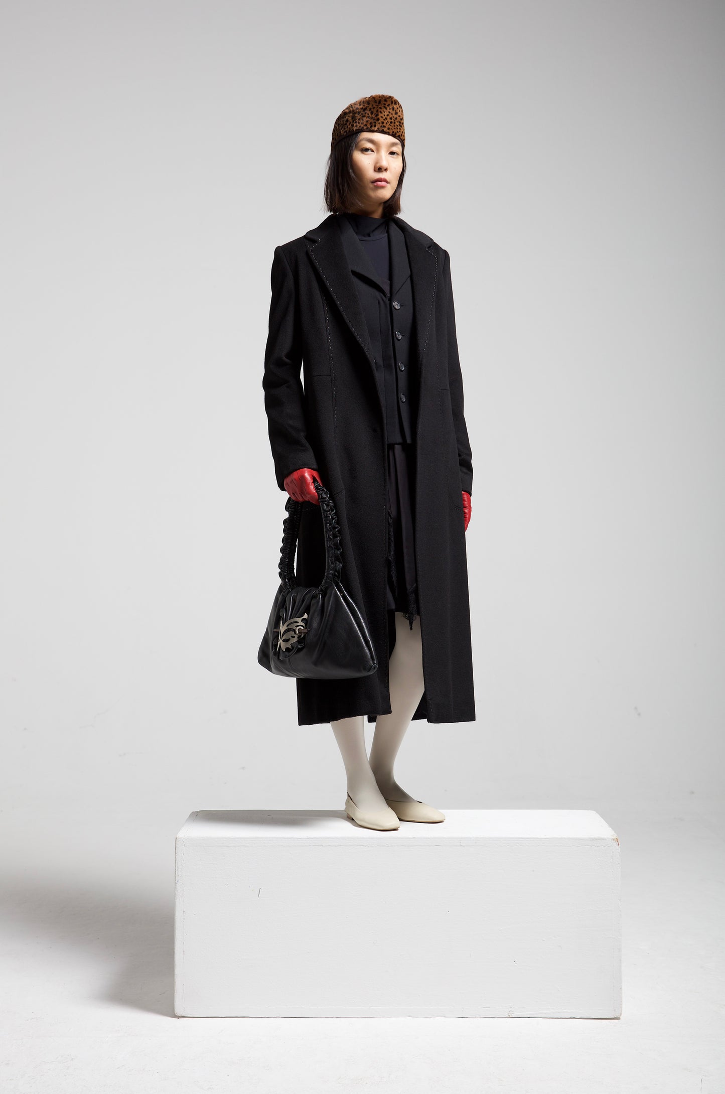 Cappotto in baby alpaca e lana superfine