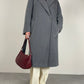 Cappotto in beaver di pura lana vergine color grigio