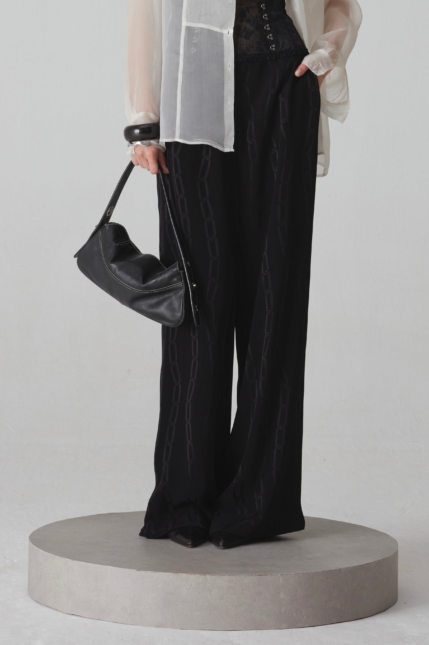 Pantalone a palazzo in viscosa