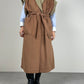 Cappotto vintage Cerruti in pura lana con maniche rimovibili