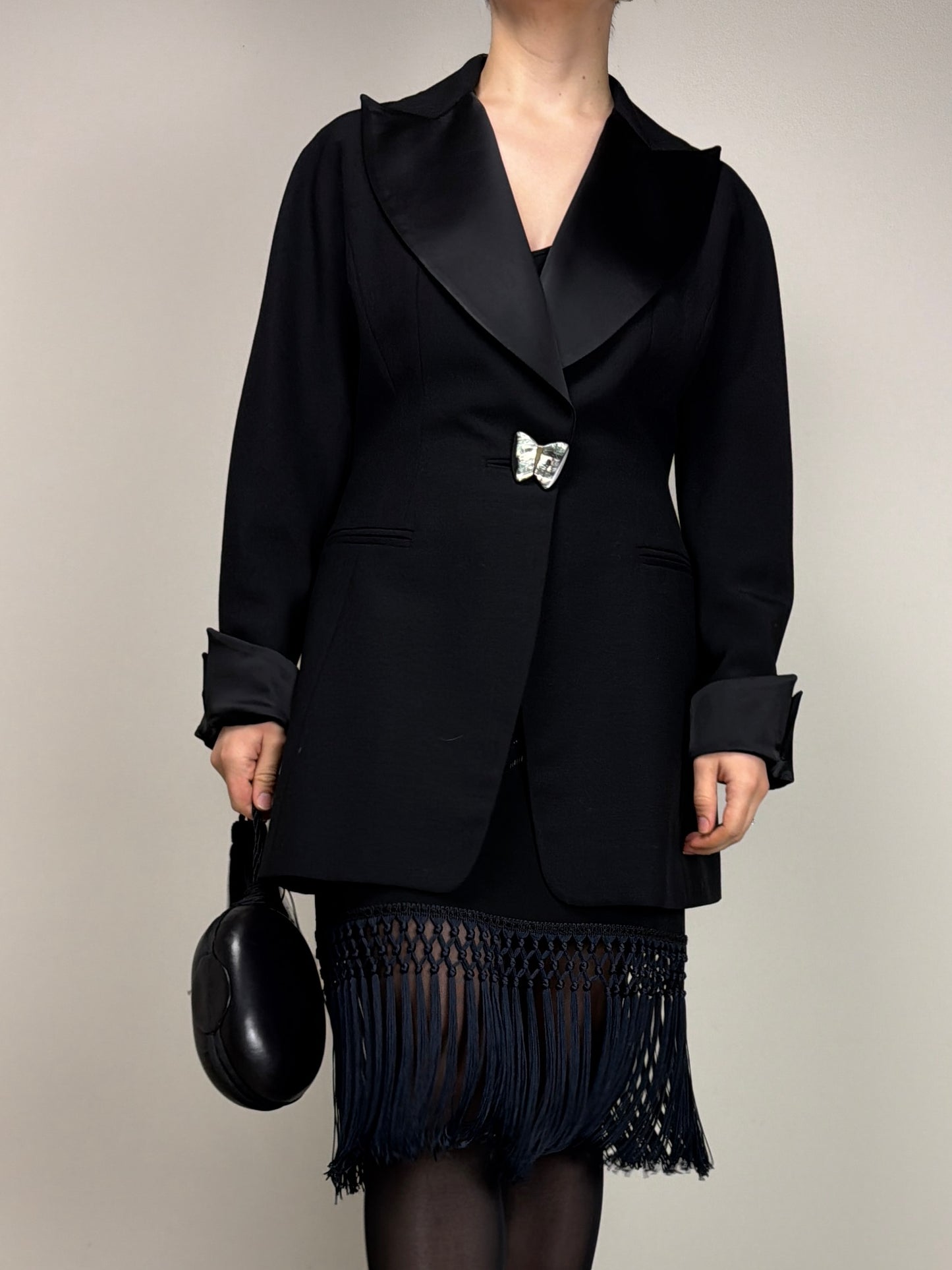 Blazer stile smoking vintage made in Italy in lana