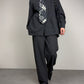 Completo in crêpe di lana con camicia e pantalone