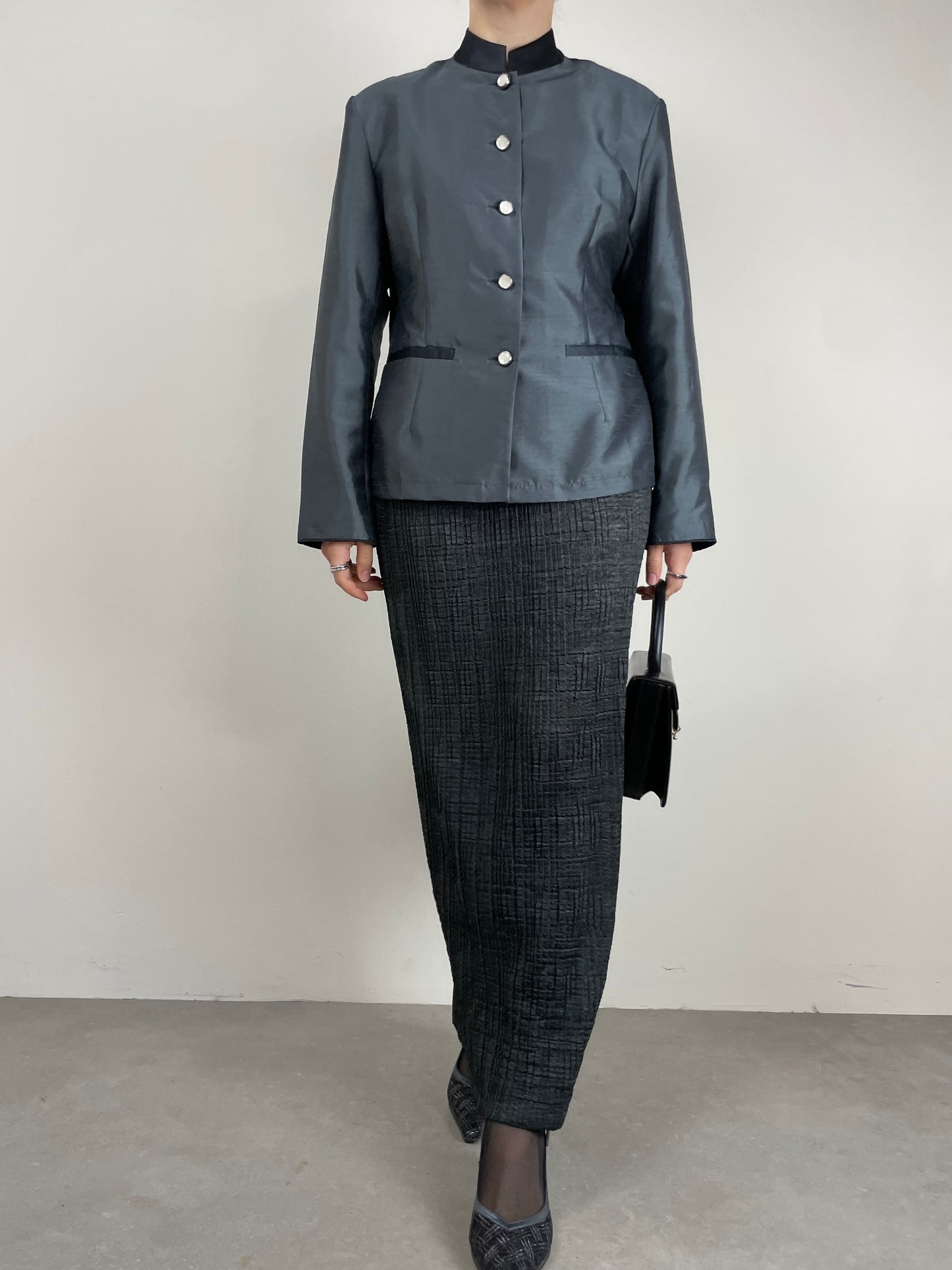 Giacca in shantung di seta