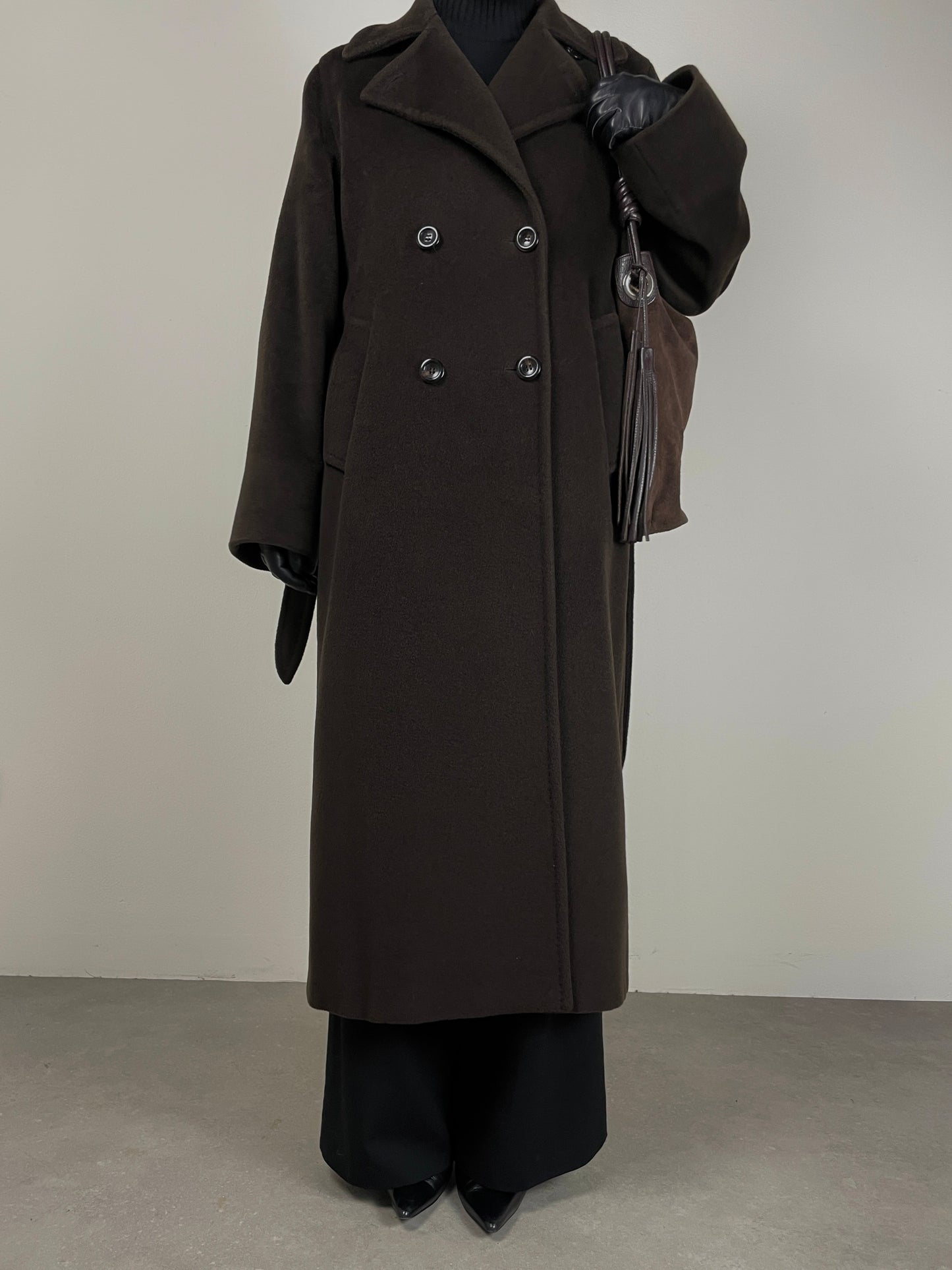 Max Mara cappotto in pura lana vergine marrone