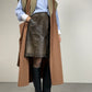 Bermuda vintage made in Italy in vera pelle marrone