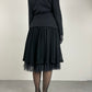 Blazer nero con ricamo intagliato