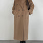 Cappotto vintage cammello in lana, angora e cashmere