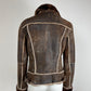 Marella montone in vero shearling marrone