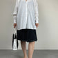 Camicia in cotone con incrocio sul retro